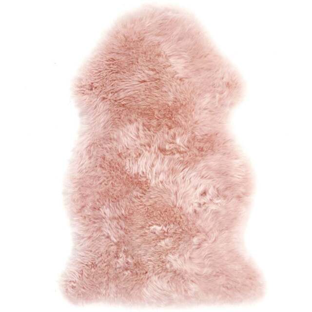 Origins Genuine Adobe Rose Sheepskin Rug - Size: 65 x 95cm - Pink - Origins Rugs - Wilko - image 1