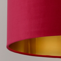 Lighting Collection Burgundy Gold Inner Velvet Drum Shade 38cm - Size: 24 x 38 x 38cm - Red - Wilko - thumbnail 5