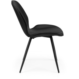 Julian Bowen Set of 2 Black Otto Dining Chairs - Wilko - thumbnail 6
