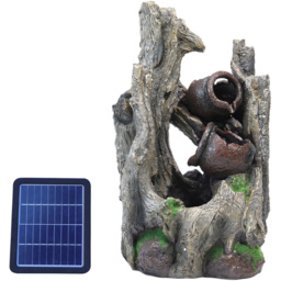 Living and Home Rural Style Solar Powered Garden Water Feature - Size: 56x33x26cm - Black - Wilko - thumbnail 1