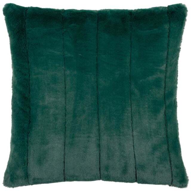 Paoletti Empress Emerald Faux Fur Cushion - Size: 45 x 45 cm - Green - Wilko - image 1