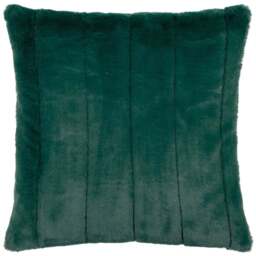 Paoletti Empress Emerald Faux Fur Cushion - Size: 45 x 45 cm - Green - Wilko