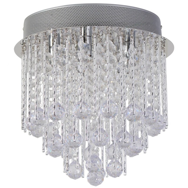 Silver Spiral 5 Light Chandelier - Wilko - image 1
