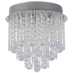 Silver Spiral 5 Light Chandelier - Wilko - thumbnail 1