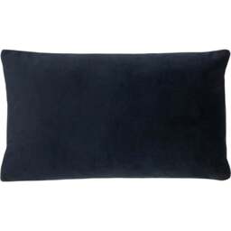 Paoletti Sunningdale Midnight Rectangular Velvet Cushion - Size: 50 x 30 cm - Blue - Wilko - thumbnail 1