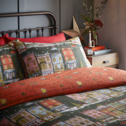 furn. Christmas Spirit Single Green Festive Duvet Cover Set - Wilko - thumbnail 4
