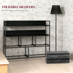 HOMCOM 5 Drawer Black Bedroom Chest of Drawers - Wilko - thumbnail 7