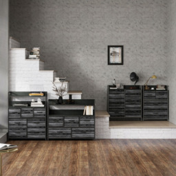 HOMCOM 5 Drawer Black Bedroom Chest of Drawers - Wilko - thumbnail 5