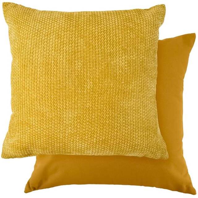Serene Pica Ochre Yellow Cushion Cover - Size: 43 x 43cm - Wilko - image 1