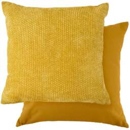 Serene Pica Ochre Yellow Cushion Cover - Size: 43 x 43cm - Wilko