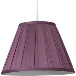 Lighting Collection Barnes Plum Pleated Tapered Lamp Shade 30cm - Size: 24 x 32 x 32cm - Wilko - thumbnail 1