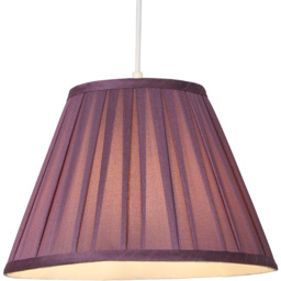 Lighting Collection Barnes Plum Pleated Tapered Lamp Shade 30cm - Size: 24 x 32 x 32cm - Wilko - thumbnail 4