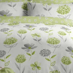 Bellissimo Home Caroline Double White and Green Duvet Set - Multi - Wilko - thumbnail 3