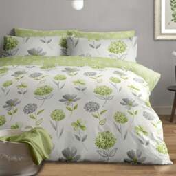 Bellissimo Home Caroline Double White and Green Duvet Set - Multi - Wilko - thumbnail 1