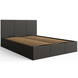GFW Small Double Grey Hopsack Fabric End Lift Ottoman Bed with Bonnell Mattress - Wilko - thumbnail 5