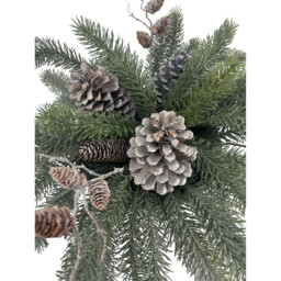Potted Frosted Pinecone Centerpiece Green and White - Wilko - thumbnail 5