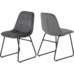 Seconique Marlow and Lukas 4 Seater Dining Set White Marble and Grey Velvet - White Marble/Grey Velvet - Wilko - thumbnail 6