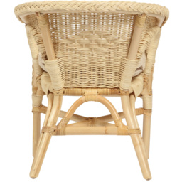 Desser Furniture Natural Wicker Kid Size Loom Chair with Cushion - Size: Single - Cream - Wilko - thumbnail 5