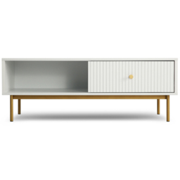Devon Single Drawer Single Shelf White Coffee Table - Home Garden Direct - Wilko - thumbnail 3