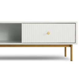 Devon Single Drawer Single Shelf White Coffee Table - Home Garden Direct - Wilko - thumbnail 5