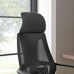 Furniturebox Trico Black Mesh and Fabric Office Chair - Size: 61 x 62 x 61cm - Wilko - thumbnail 4