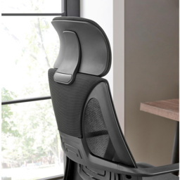 Furniturebox Trico Black Mesh and Fabric Office Chair - Size: 61 x 62 x 61cm - Wilko - thumbnail 5