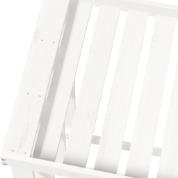 vidaXL White Solid Pine Wood Log Holder 108 x 52 x 106cm - Size: 106 x 108 x 52cm - Wilko - thumbnail 6
