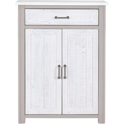 Baumhaus Greystone Single Drawer Double Door Grey Shoe Storage Cabinet - Wilko - thumbnail 4