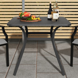 Costway 4 Seater Garden Dining Table Grey - Wilko