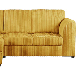 Luxor 4 Seater Mustard Jumbo Cord Full Back Left Hand L Shape Corner Sofa - Yellow - Wilko - thumbnail 5