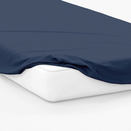 Serene Single Navy Fitted Bed Sheet - Blue - Wilko - thumbnail 4