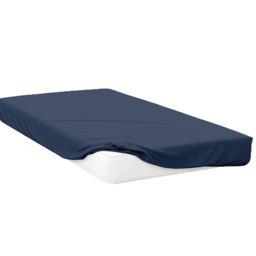 Serene Single Navy Fitted Bed Sheet - Blue - Wilko