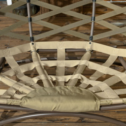 Outsunny 2 Seater Khaki Outdoor Egg Chair with Cushion - Green - Wilko - thumbnail 4