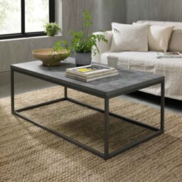 Bentley Designs Renzo Zinc and Dark Grey Coffee Table - Size: 43 x 114 x 60cm - Wilko - thumbnail 6