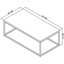 Bentley Designs Renzo Zinc and Dark Grey Coffee Table - Size: 43 x 114 x 60cm - Wilko - thumbnail 7