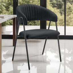tectake Bedano Set of 4 Black Dining Chair - Wilko - thumbnail 1