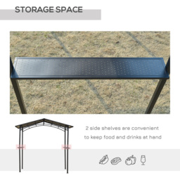 Outsunny 2.4 x 1.5m Aluminium Steel Frame BBQ Protective Gazebo - Size: 2 x 3m - Black - Wilko - thumbnail 6