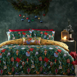 furn. Deck The Halls Double Pine Green Duvet Set - Wilko - thumbnail 5