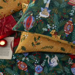 furn. Deck The Halls Double Pine Green Duvet Set - Wilko - thumbnail 3