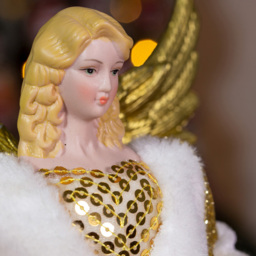 The Christmas Workshop Cream and Gold Tree Top Angel 30cm - Wilko - thumbnail 4