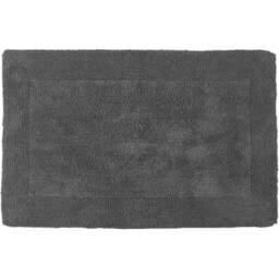 Allure Bath Fashions Elegance Charcoal Grey Reversible Bath Mat 53 x 85cm - Wilko