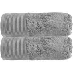 Allure Bath Fashions Bamboo Silver Grey Luxury Marlborough Hand Towel - Size: 50 x 90cm - Wilko