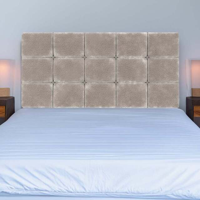 Bedmaster Pearl Double Silver Chenille Squared Headboard - Wilko - image 1