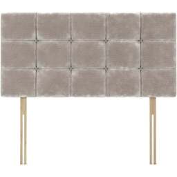 Bedmaster Pearl Double Silver Chenille Squared Headboard - Wilko - thumbnail 3