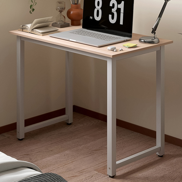 HOMCOM Metal Frame Modern Computer Desk White - Size: 76 x 60 x 100cm - Wilko - image 1
