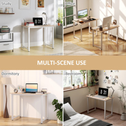 HOMCOM Metal Frame Modern Computer Desk White - Size: 76 x 60 x 100cm - Wilko - thumbnail 7