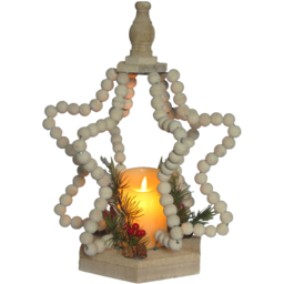 Beaded Star Lantern Flicker CandleMulticolour - Sleigh Bells Ring - Wilko - thumbnail 3