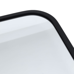 Living and Home Large Aluminium Alloy Black Frame Square Wall Mirror 70 x 70cm - White - Wilko - thumbnail 7