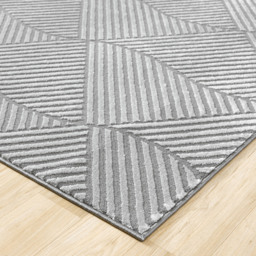 Desire Rugs Vellure Anthracite Metallic Sheen Pyramid Design Rug 160 x 230cm - Size: 230 x 160 x 1.1cm - Grey - Wilko - thumbnail 4