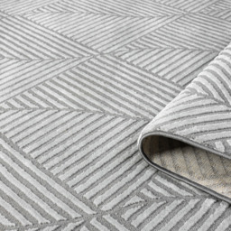 Desire Rugs Vellure Anthracite Metallic Sheen Pyramid Design Rug 160 x 230cm - Size: 230 x 160 x 1.1cm - Grey - Wilko - thumbnail 5